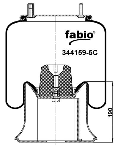 Пневморесора с металічним піддоном Fabio 344159-5C