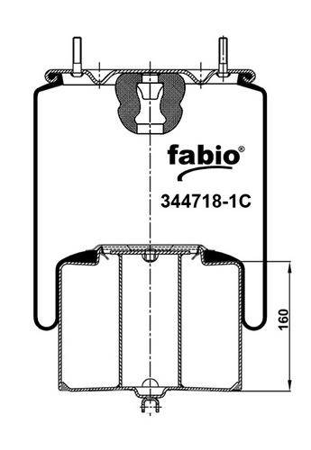 Пневморесора с металічним піддоном Fabio 344718-1C