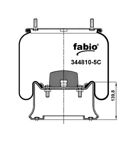 Пневморесора с металічним піддоном Fabio 344810-5C