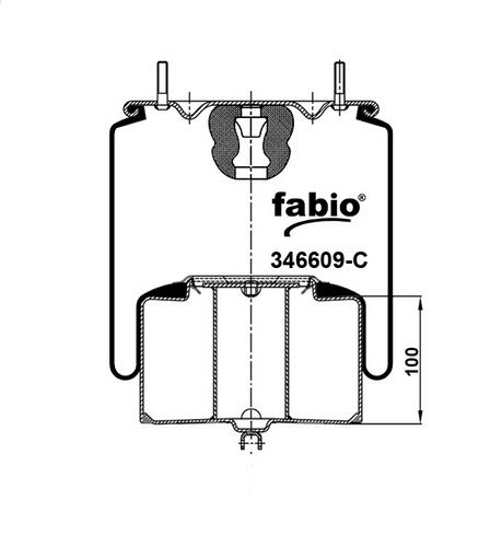 Пневморесора с металічним піддоном Fabio 346609-C