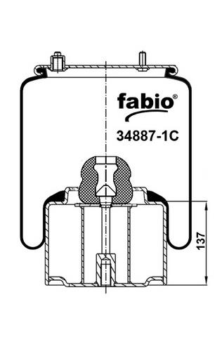 Пневморесора с металічним піддоном Fabio 34887-1C
