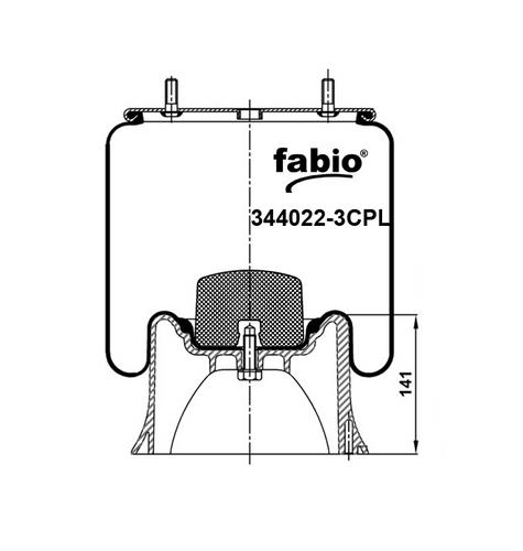 Пневморесора с пластиковим піддоном Fabio 344022-3CPL