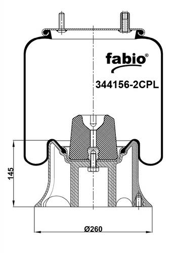 Пневморесора с пластиковим піддоном Fabio 344156-2CPL