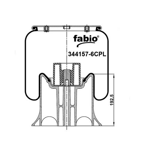 Пневморесора с пластиковим піддоном Fabio 344157-6CPL