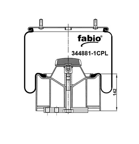 Пневморесора с пластиковим піддоном Fabio 344881-1CPL