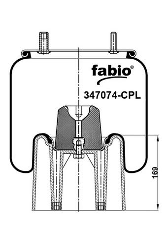 Пневморесора с пластиковим піддоном Fabio 347074-CPL