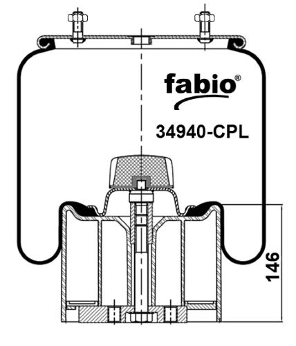 Пневморесора с пластиковим піддоном Fabio 34940-CPL