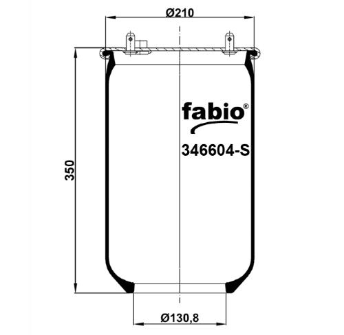 Пневморесора без піддону Fabio 346604-S