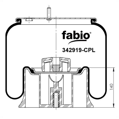 Пневморесора без піддону Fabio 342919-CPL