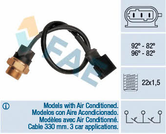 FAE 38260 Датчик увімкнення вентилятора 38260: Купити в Україні - Добра ціна на EXIST.UA!
