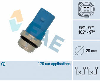 FAE 38391 Датчик увімкнення вентилятора 38391: Купити в Україні - Добра ціна на EXIST.UA!