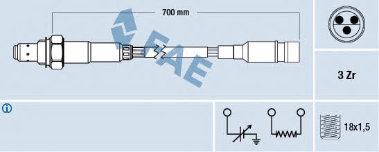 FAE 77199 Датчик кисневий / Лямбда-зонд 77199: Купити в Україні - Добра ціна на EXIST.UA!