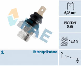 FAE 11620 Датчик тиску оливи 11620: Купити в Україні - Добра ціна на EXIST.UA!