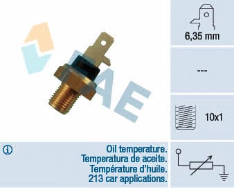 FAE 31610 Датчик температури масла в двигуні 31610: Приваблива ціна - Купити в Україні на EXIST.UA!