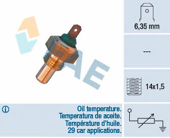 FAE 31700 Датчик температури масла в двигуні 31700: Купити в Україні - Добра ціна на EXIST.UA!