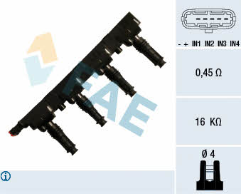 FAE 80257 Котушка запалювання 80257: Приваблива ціна - Купити в Україні на EXIST.UA!