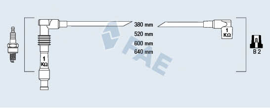 FAE 85080 Дроти високовольтні, комплект 85080: Купити в Україні - Добра ціна на EXIST.UA!