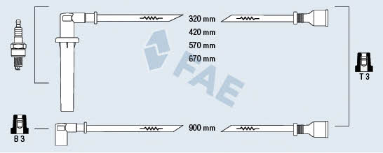 FAE 85190 Дроти високовольтні, комплект 85190: Купити в Україні - Добра ціна на EXIST.UA!
