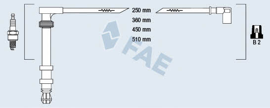 FAE 86050 Дроти високовольтні, комплект 86050: Купити в Україні - Добра ціна на EXIST.UA!