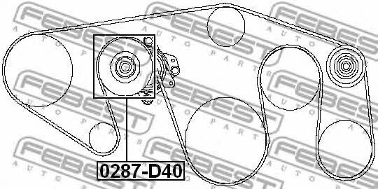 Ролик натяжной Febest 0287-D40