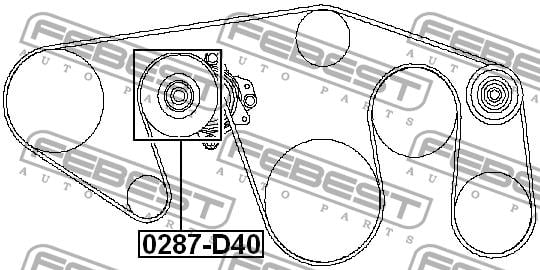Ролик натяжной Febest 0287-D40