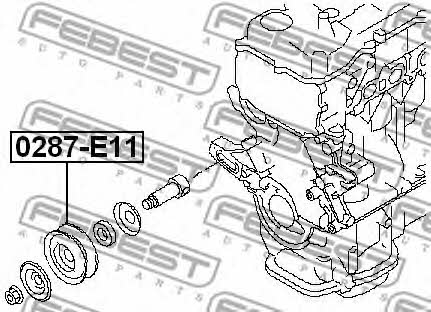 Ролик натяжной Febest 0287-E11