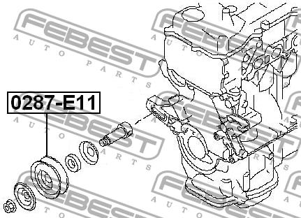 Ролик натяжной Febest 0287-E11