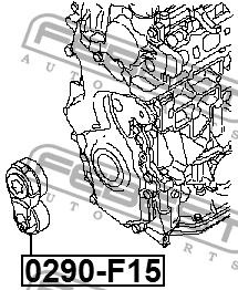 Натяжитель ремня генератора Febest 0290-F15
