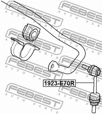 Стойка стабилизатора заднего Febest 1923-E70R