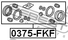 Ремкомплект гальмівного супорта Febest 0375-FKF