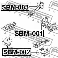 Подушка двигуна передня Febest SBM-002
