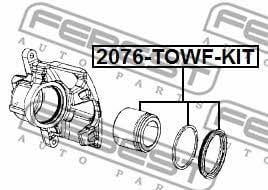 Поршень переднего тормозного суппорта Febest 2076-TOWF-KIT
