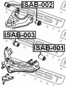 Сайлентблок переднего верхнего рычага Febest ISAB-002