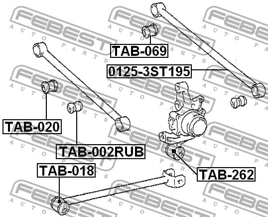 Купить Febest TAB-002RUB по низкой цене в Украине!