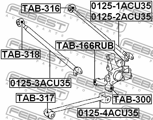 Купить Febest TAB-166RUB по низкой цене в Украине!