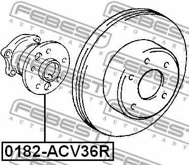 Маточина колеса задня Febest 0182-ACV36R