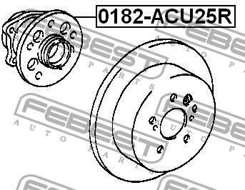 Ступица колеса задняя Febest 0182-ACU25R