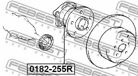 Ступица колеса задняя Febest 0182-255R