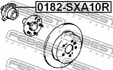 Ступица колеса задняя Febest 0182-SXA10R