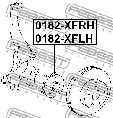 Маточина колеса передня Febest 0182-XFLH