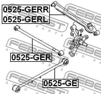 Тяга реактивная Febest 0525-GERL