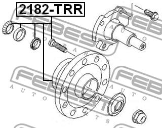 Ступица колеса задняя Febest 2182-TRR