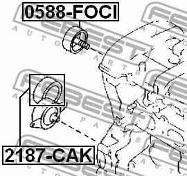 Ролик натяжной Febest 2187-CAK