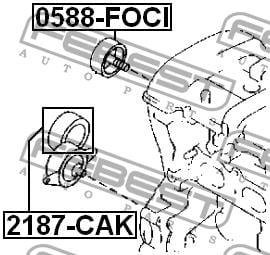Ролик натяжной Febest 2187-CAK