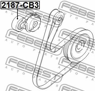 Ролик ремня поликлинового (приводного) Febest 2187-CB3