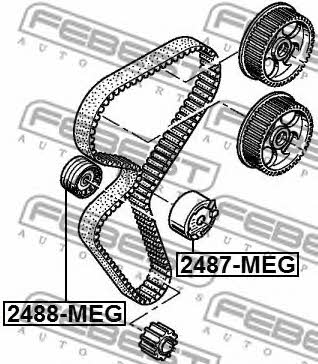 Ролик ремня ГРМ Febest 2488-MEG