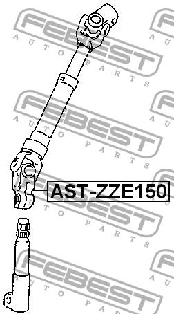 Вал рулевого управления Febest AST-ZZE150