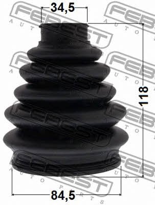 Пильовик ШРКШ зовнішній Febest 2517-C5