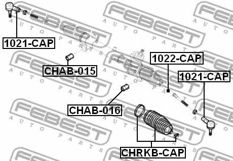 Пыльник рулевой рейки Febest CHRKB-CAP