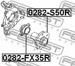Ступица колеса задняя Febest 0282-FX35R